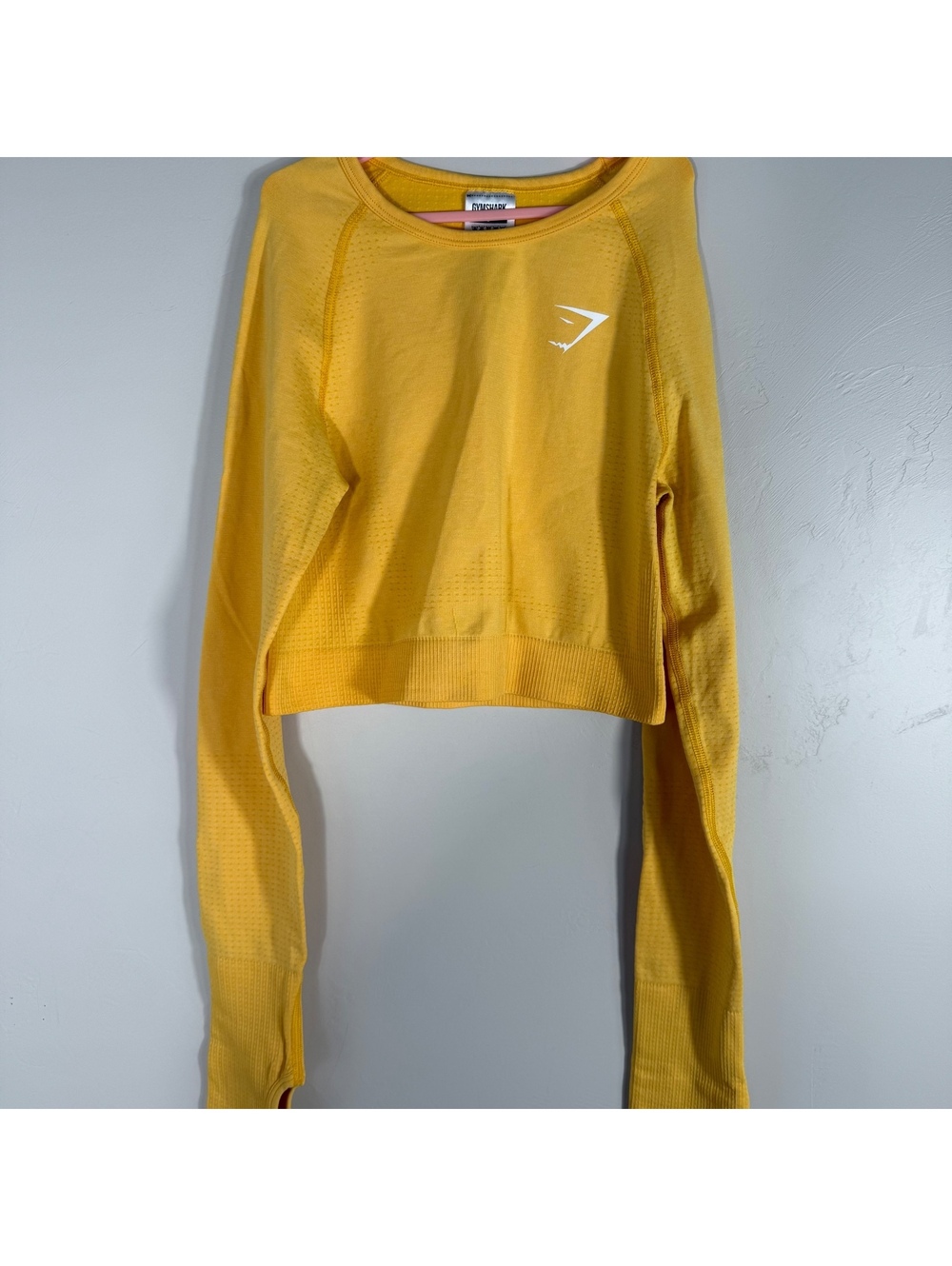 Gymshark Yellow Seamless Cropped Long Sleeve | S